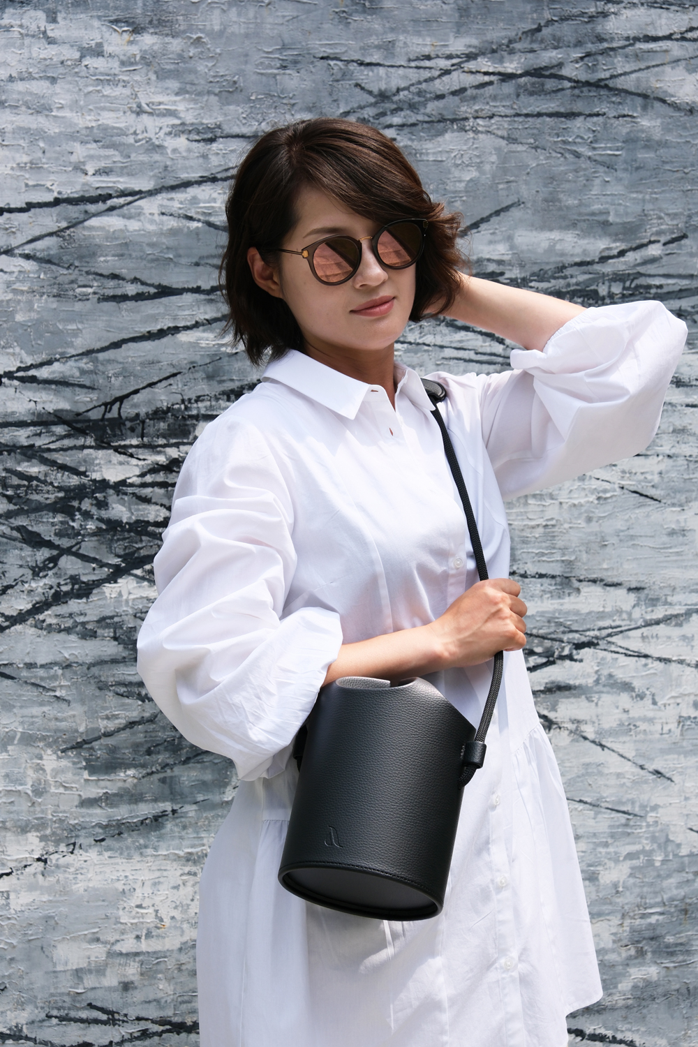 摺紙皮包，BLOSSOM，圓筒包，素食皮革，環保，輕量化，Origami，Origami Leather Bag